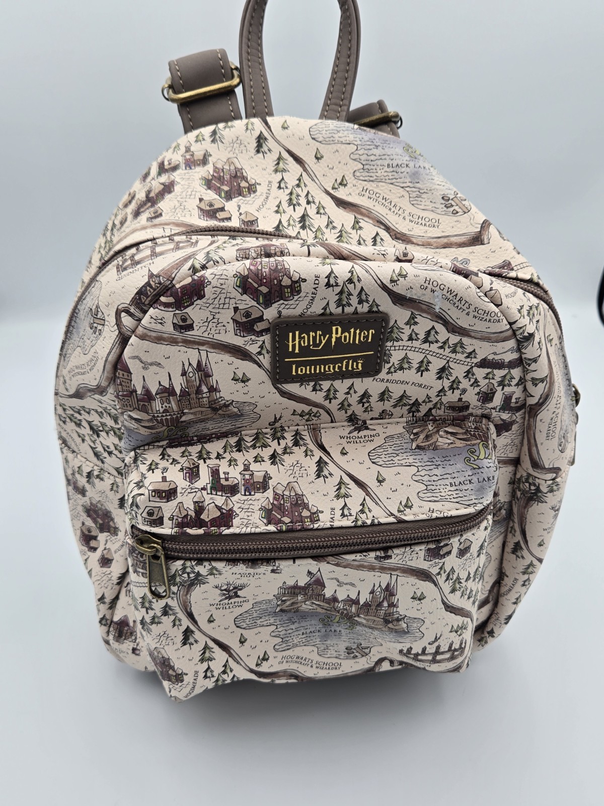 Loungefly Harry Potter School Grounds Hogwarts Mini Backpack Map Pattern