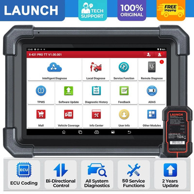 LAUNCH X431 PRO TT PROS V + OBD2 Scanner Car Diagnostic Tool ECU Key Coding ADAS