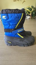 Sorel Winter Boots Lined Insulated Youth Sz 5 Blue Unisex