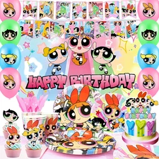 The Powerpuff Girls Decorations Tableware for Kids for The Powerpuff Girls Party