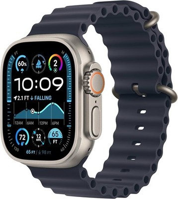 Apple Watch Ultra 2 49MM Cellular Natural Titanium - Navy Ocean Band - New