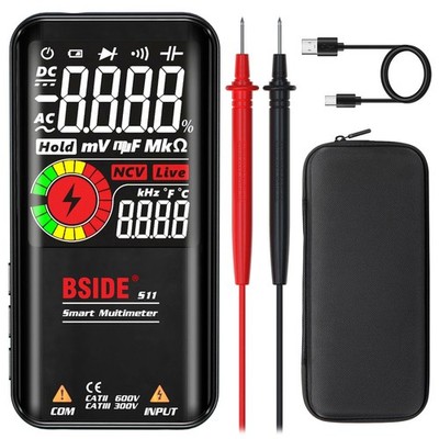 BSIDE Upgraded Digital Multimeter Color LCD 3 Results Display 9999 Counts Auto R