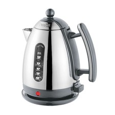 Dualit Lite Kettle - 1.5L Jug Kettle - Polished with Grey Trim, High Gloss