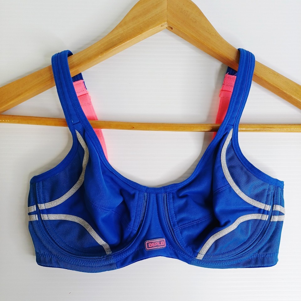 Berlei Sports Bra 10C Blue Soft Cup Underwire Support