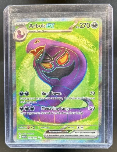 2023 Pokemon SV 151 Arbok ex Ultra Rare #185/165