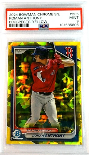 2024 Bowman Chrome S/E - Prospects Roman Anthony Yellow /75 Red Sox -  PSA 9