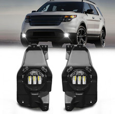 LED Fog Lights Assembly Compatible with 2013 2014 2015 Ford Explorer, Front Driv