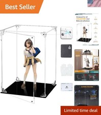 Luxury Clear Acrylic Display Case with Magnetic Front Door - Dustproof  UV Safe