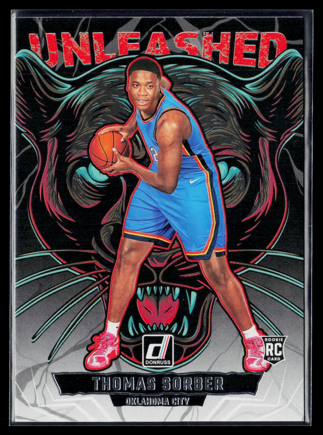 2025-26 Panini Donruss Basketball THOMAS SORBER RC Unleashed #18 Thunder