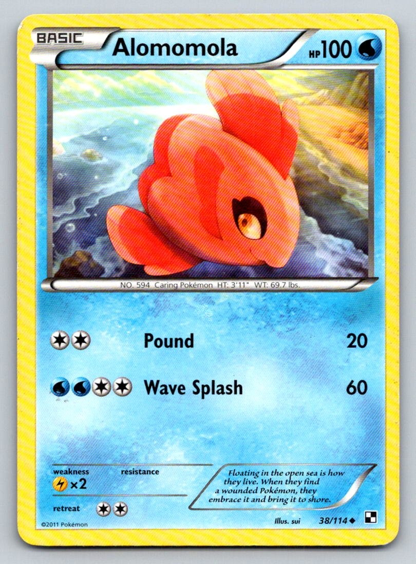 Alomomola 38/114 Uncommon Black & White Pokemon Near Mint