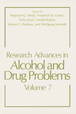 Smart - Research Advances in Alcohol and Drug Problems  Volume 7 - New - X555z