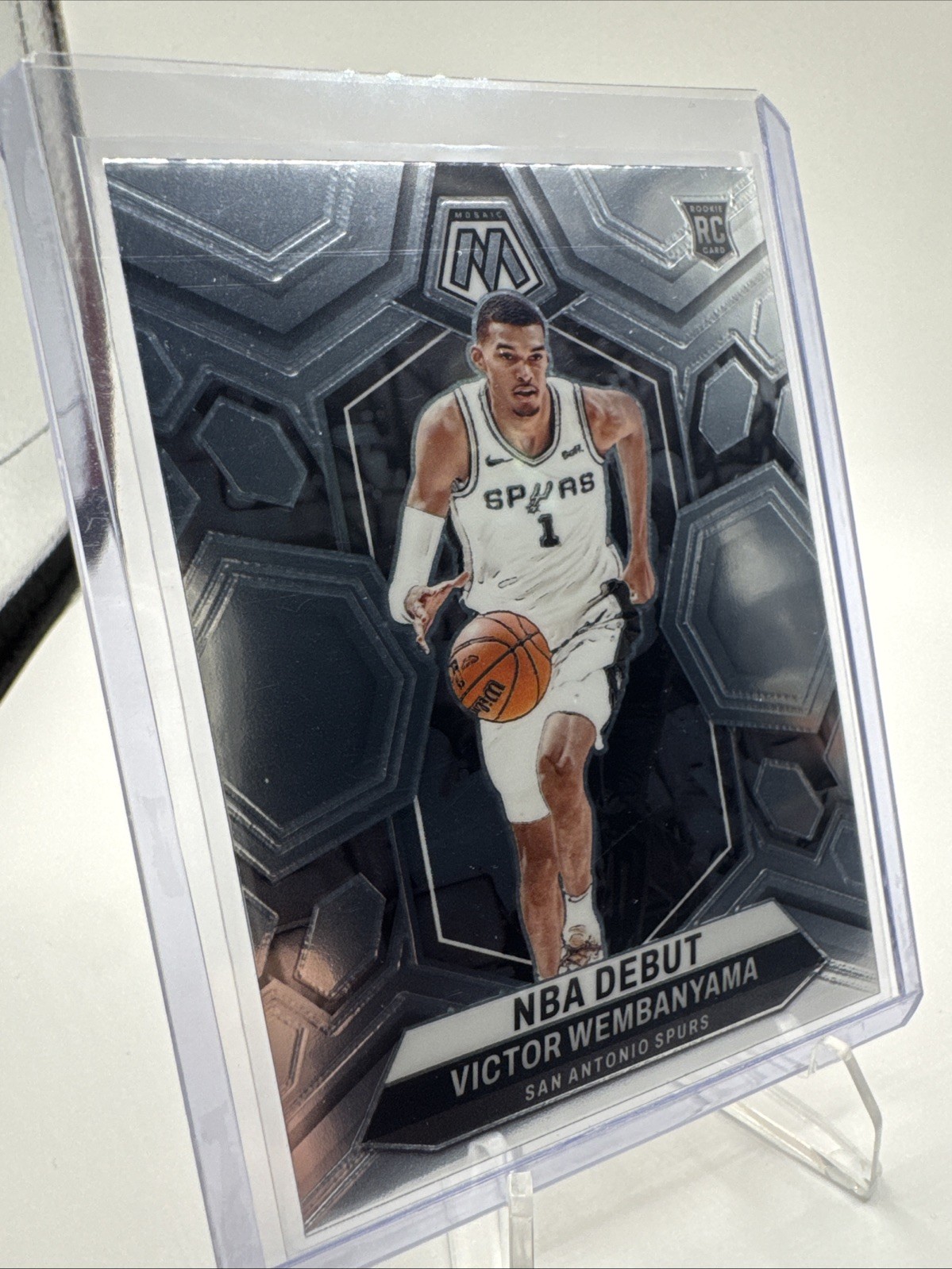 2023-24 Panini Mosaic - NBA Debut Victor Wembanyama #257 Silver Prizm (RC)