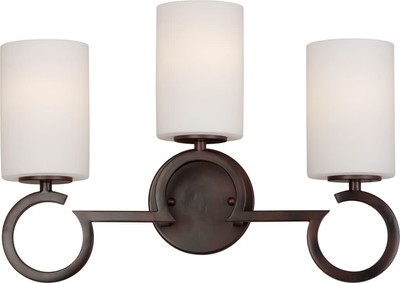 Forte Lighting 5085-03 Bronze 3-Light Bathroom Vanity