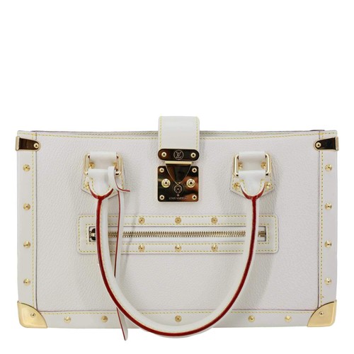 LOUIS VUITTON Suhali Le Fabuleux Leather Satchel Bag Off White