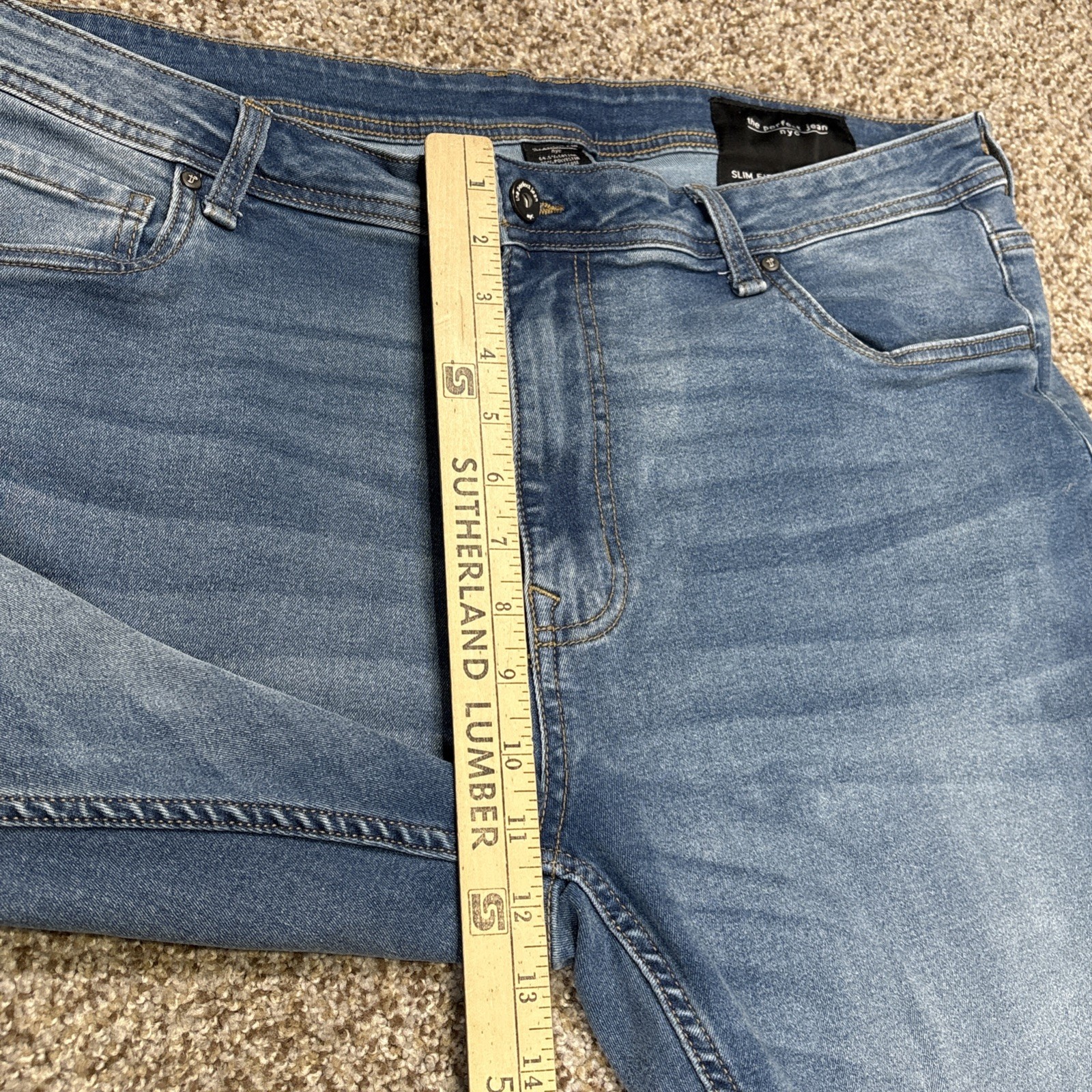 The Perfect Jean NYC Slim Fit Med Denim Blue Mens 40x30 (39x30) - View 7