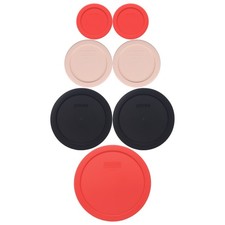 Pyrex (2) 1 Tasse Rot, (2) 2 Tassen Pink, (2) 4 Tassen Schwarz, (1) 6/7 Tassen Rote Deckel