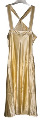Lilysilk ''Golden Cocoon Camellia Kleid'', Größe 40, reine Seide, neu, goldfarben