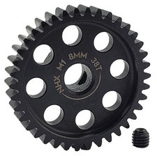 NEW NHX RC MOD1 8mm Bore Hardened Steel 38T Pinion Gear Speed Run Drag Racing