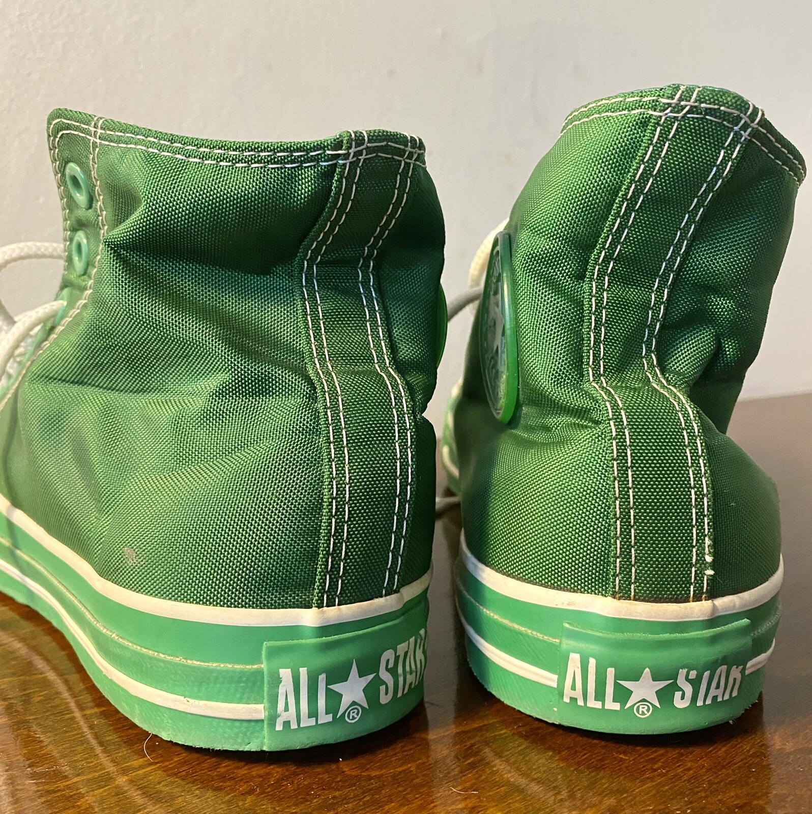 Green Converse High Top Sneakers Unisex Rare - image 4