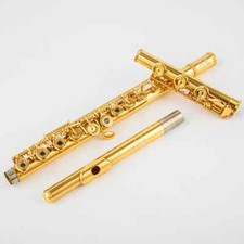 New PS705 Gold-plated Flute C-tune 17 Open-hole Professional Flute Instrument