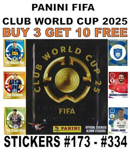 PANINI FIFA CLUB WORLD CUP 2025 STICKER COLLECTION #173 - #334 CHELSEA INTER