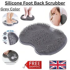 Exfoliating Silicone Foot Back Scrubber Massager Pad for Bath Shower Cleaning
