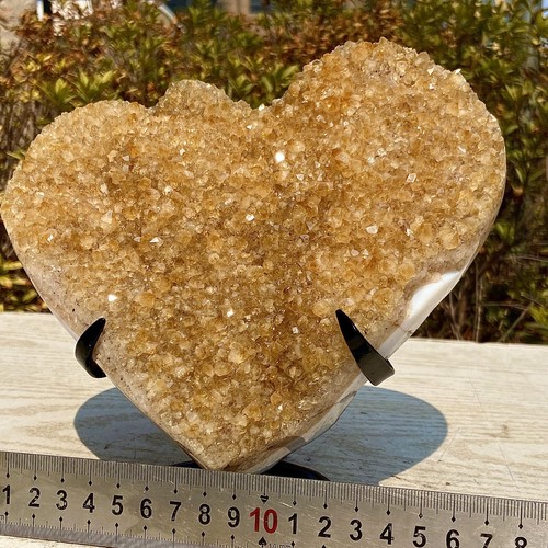 3.94LB High-Grade Deep Orange Citrine Hearts, Natural, Crystal Gift+Base - 第 2/19 張圖片