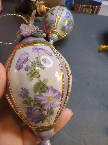 Vintage Delphinium Garden Bradford Hummingbird Porcelain Please Read Description - Picture 7 of 19