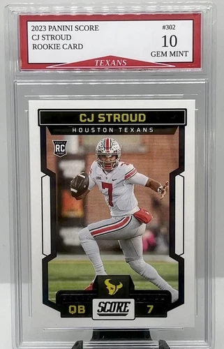 2023 Panini Score CJ Stroud Houston Texans Rookie Card #302 Gem Mint 10!