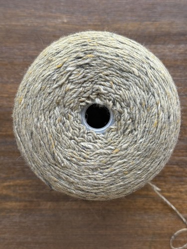 5% Alpaca 65% Merino Wool Speckled Neps Yarn Cone 1/3nm Low-twist Single-ply UPW - Picture 4 of 33