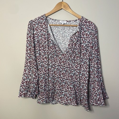 GHOST London Floral Print Blouse Size Small - Picture 2 of 8