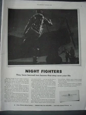 1943 WW2 Fighter Plane Pilot Liberty Mutual Life Insurance Vintage Print Ad11954