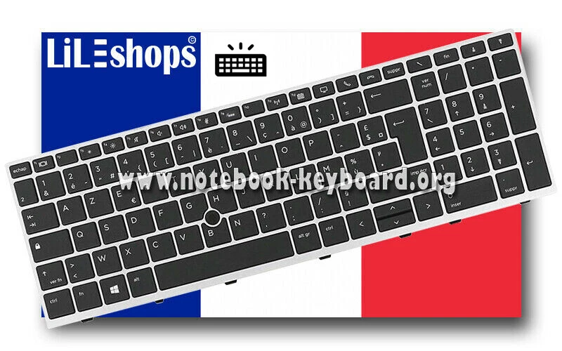 Clavier Français Original HP Elitebook 755 G5 / 850 G5 / 850 G6, ZBook 15u G5/G6 - Photo 1/2