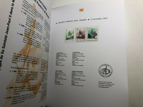 1997 Vaticano Libro Folder Album Ufficiale Yearbook Vatican Completo con Annata - Foto 8 di 9