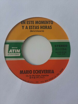 Mario Echevarria Sin Darme Cuenta / En Este Momento y A Estas Horas VG+ #1633