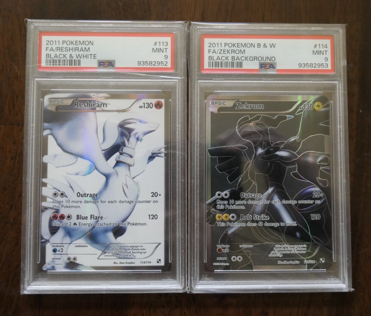Reshiram Zekrom Sequential MINT PSA 9 LOW POPS - 2011 Black