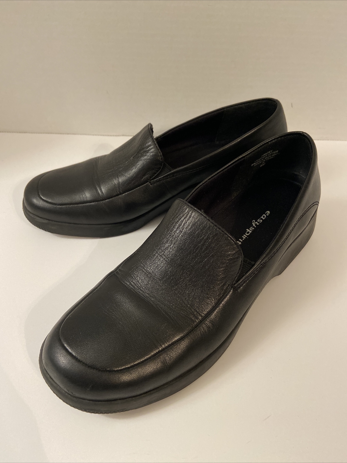 Easy Spirit Black Slide On Dress Shoes 