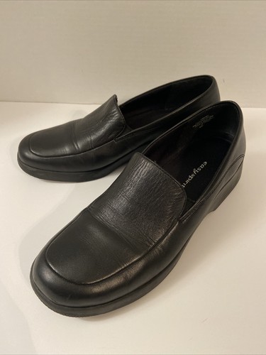 Easy Spirit Black Slide On Dress Shoes 