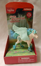 SCHLEICH FANTASY 70824 Stormy Foal 3" H UNICORN Pegasus Figure Blue White 2024