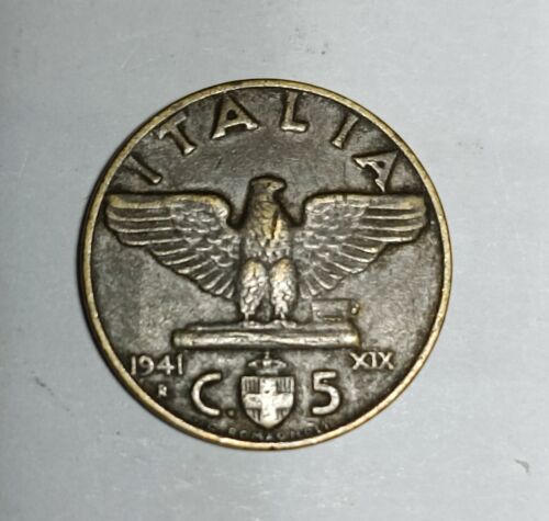 5 centesimi 1941 XIX Impero - Roma - Vittorio Emanuele III - Regno d'Italia  - Foto 1 di 2