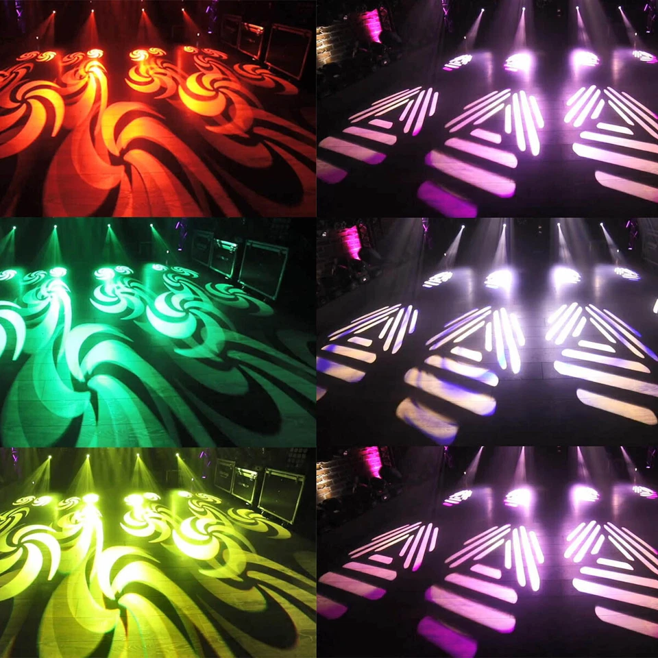 4PCS 90W Moving Head Light Beam LED Gobo DMX DJ Stage Light Disco Party Lights - Image 2 of 4
