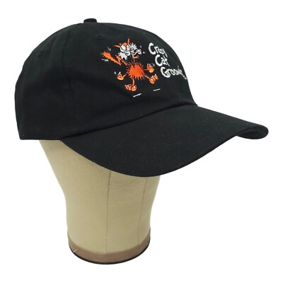 Crazy Cat Grooming Embroidered Logo Tuck Strap Cap Trucker  display picture 3