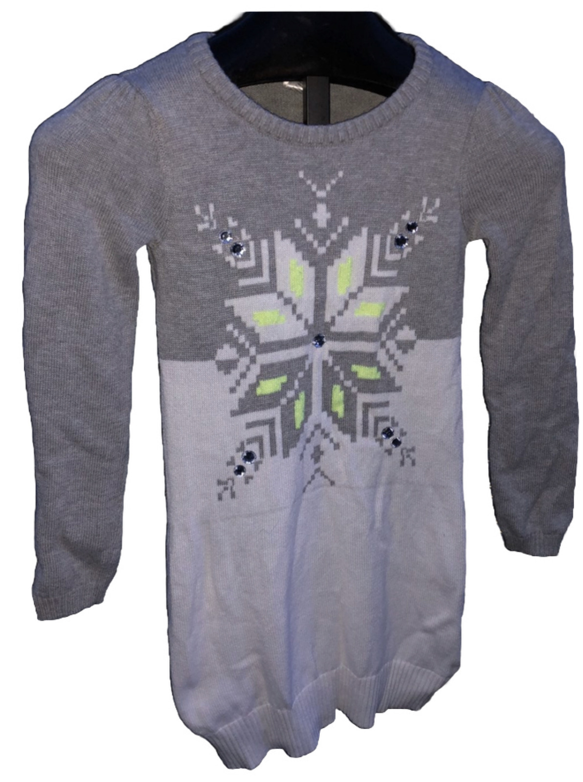 GYMBOREE Gray Jeweled Snowflake Sweater Dress Sz 10 Girls | eBay
