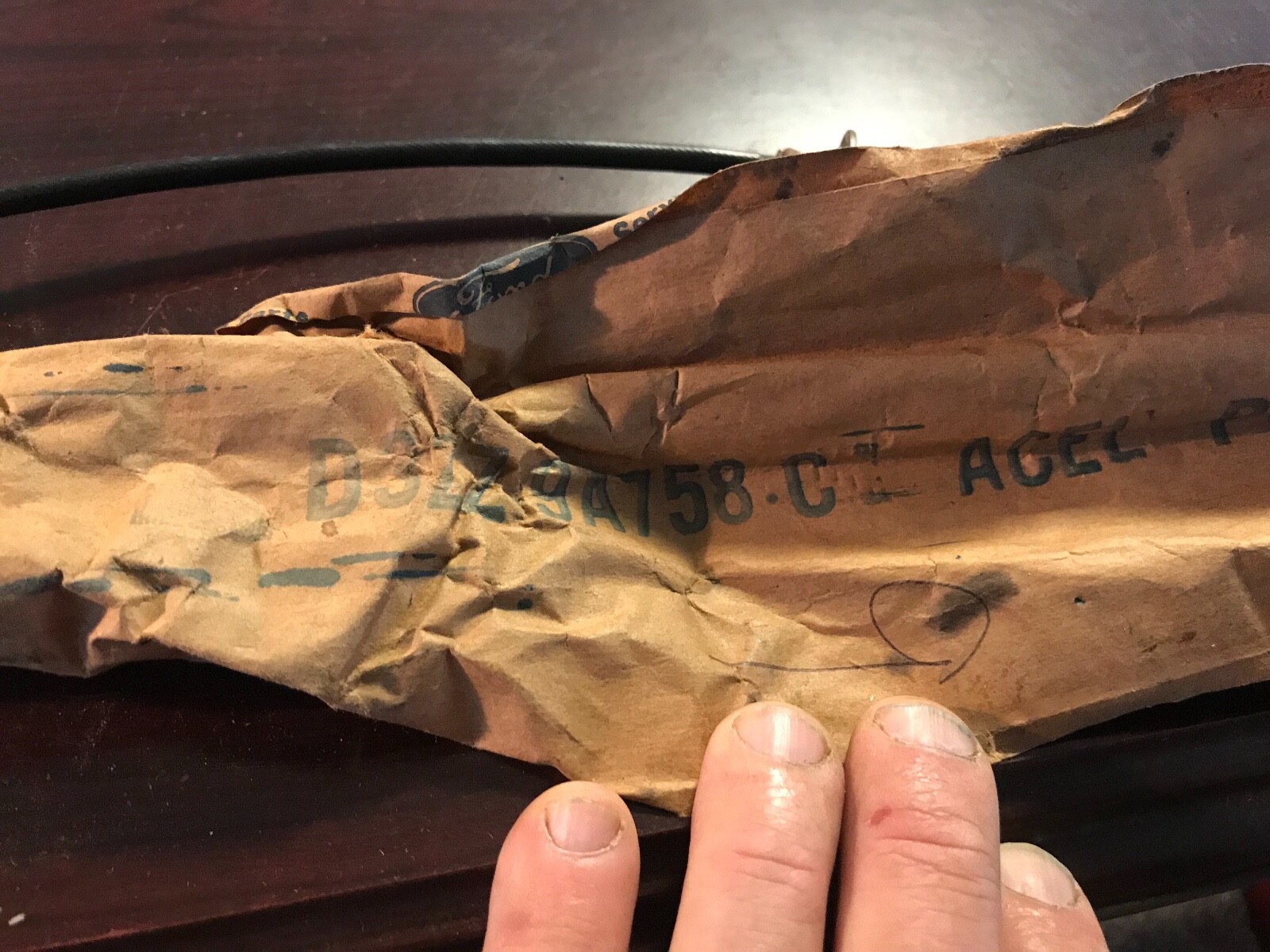 MUSTANG COUGAR NOS ACCELERATOR CABLE D3ZZ9A758C 4V 351 NOS FORD