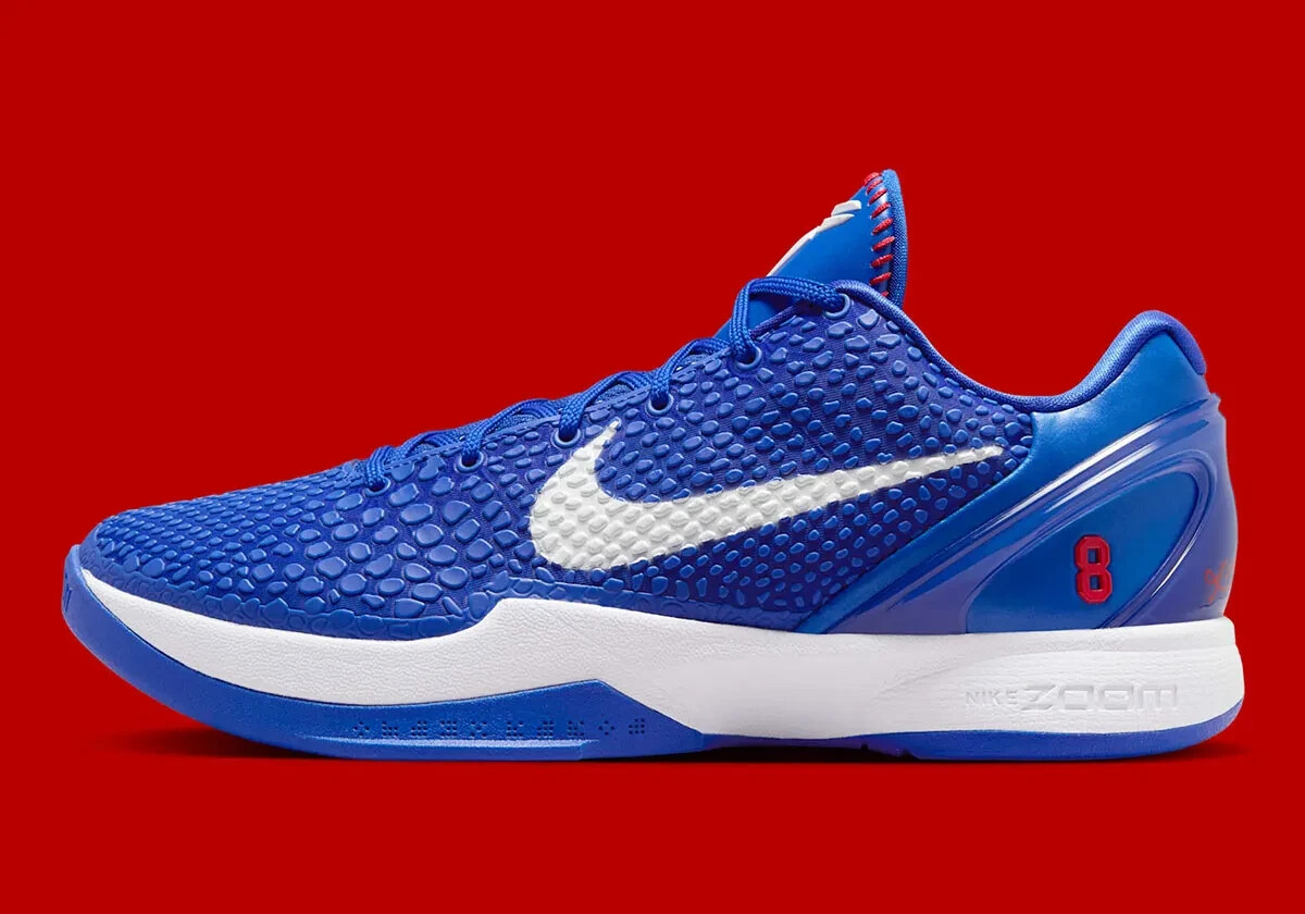 Nike Kobe 6 Protro Dodgers Game Royal White Red CW2190-400