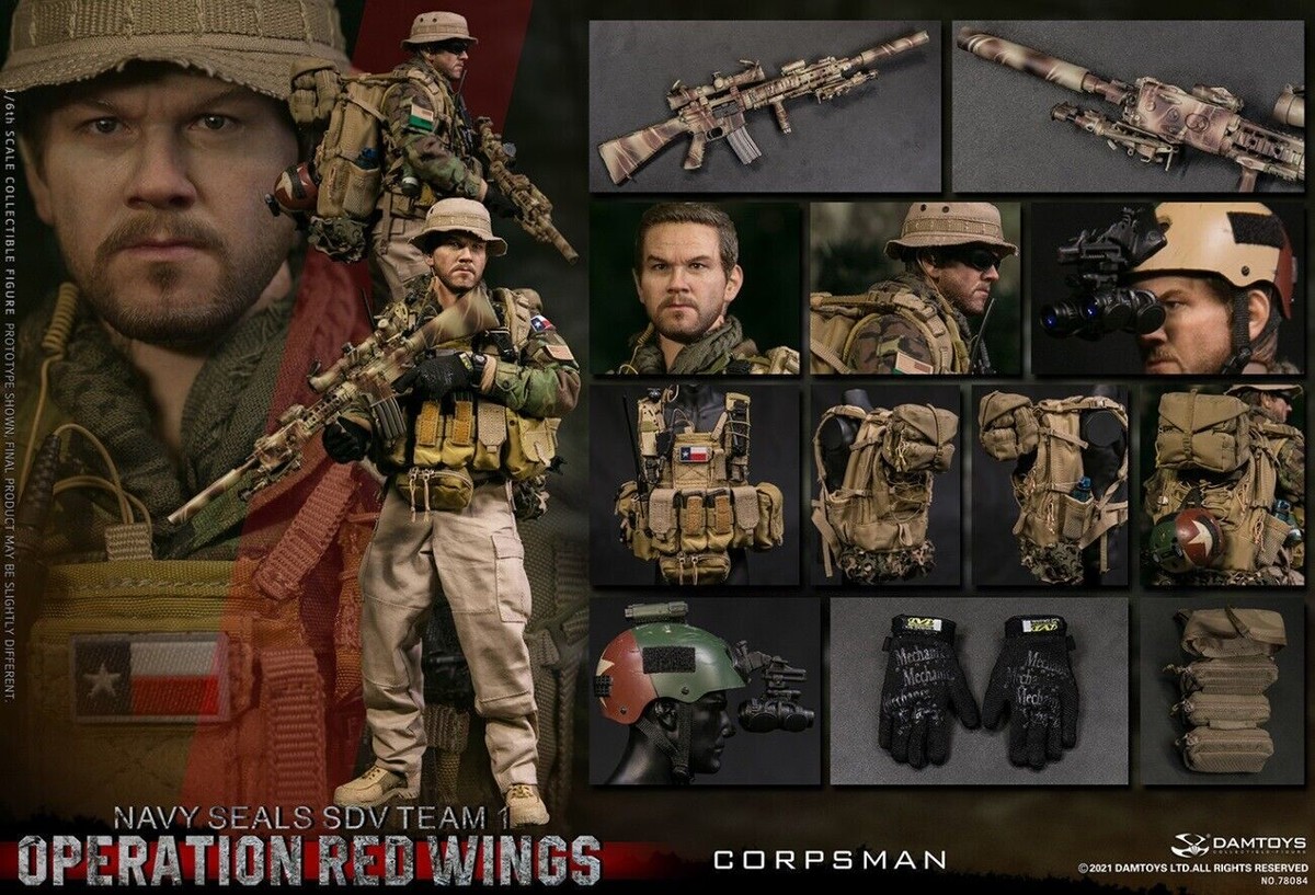 ミリタリー NAVY SEAL RECONTEAM CORPSMAN DAMTOYS NAVY SEALS Operation Red Wings Corpsman 1/6th Scale