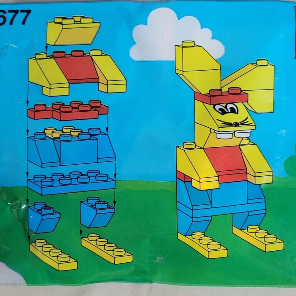 LEGO Basic Rabbit 1677 NEW Sealed Unopened Vintage 1991 Animal Theme Retired Set - Image 2 of 4