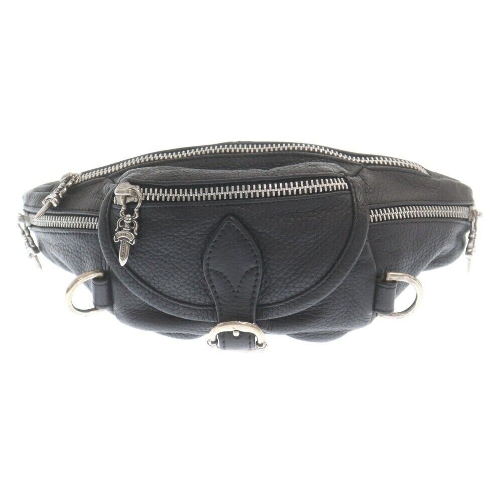 Auth CHROME HEARTS SNAT PACK mini Gunslinger Belt Leather Auth CHROME HEARTS SNAT PACK mini Gunslinger Belt Leather