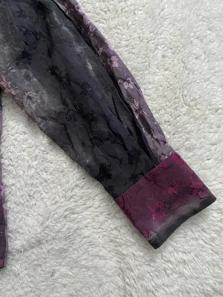 Report Collection Men Floral Long Sleeve Button-Up Shirt Multicolor Size L - Image 3 of 4