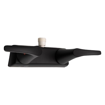 RecPro RV Shower Faucet Diverter Valve with Two Sleek Handles | Matte Black
